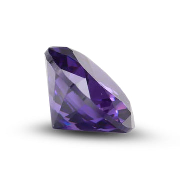 (Pack of 5) Round Simulated Amethyst CZ